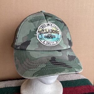 Billabong lost in a haze of a salty daze Camo Trucker SnapBack Hat
